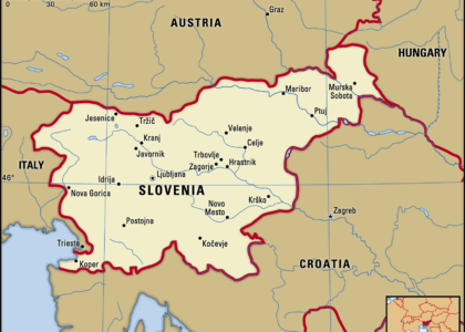 slovenia map boundaries cities locator